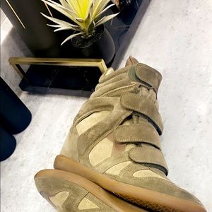 Isabel Marant Bekett Hight Top Wedge Sneakers Size 40